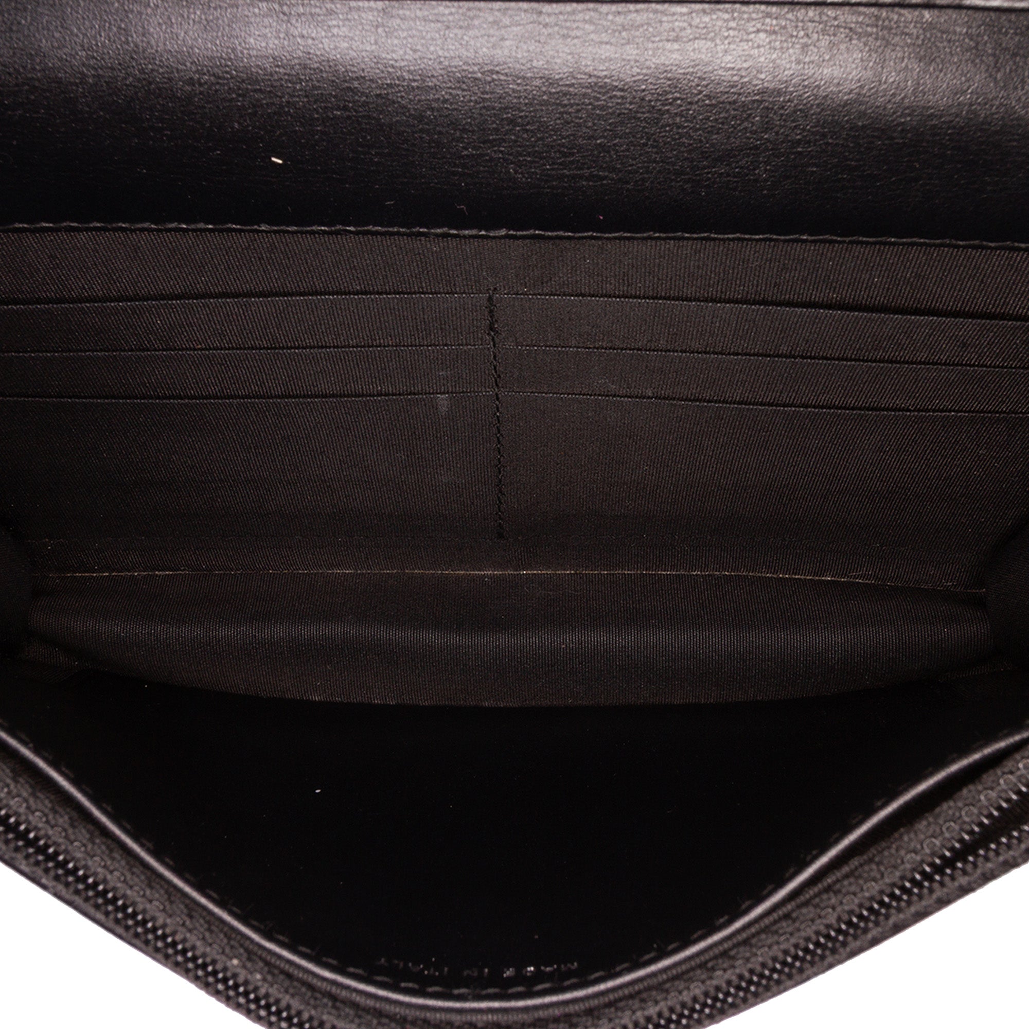 Diagonal Chevron Calfskin Tassel Wallet On Chain