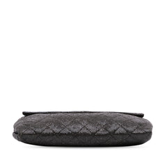 Quilted Laminated Fabric Chain Evening Crossbody
