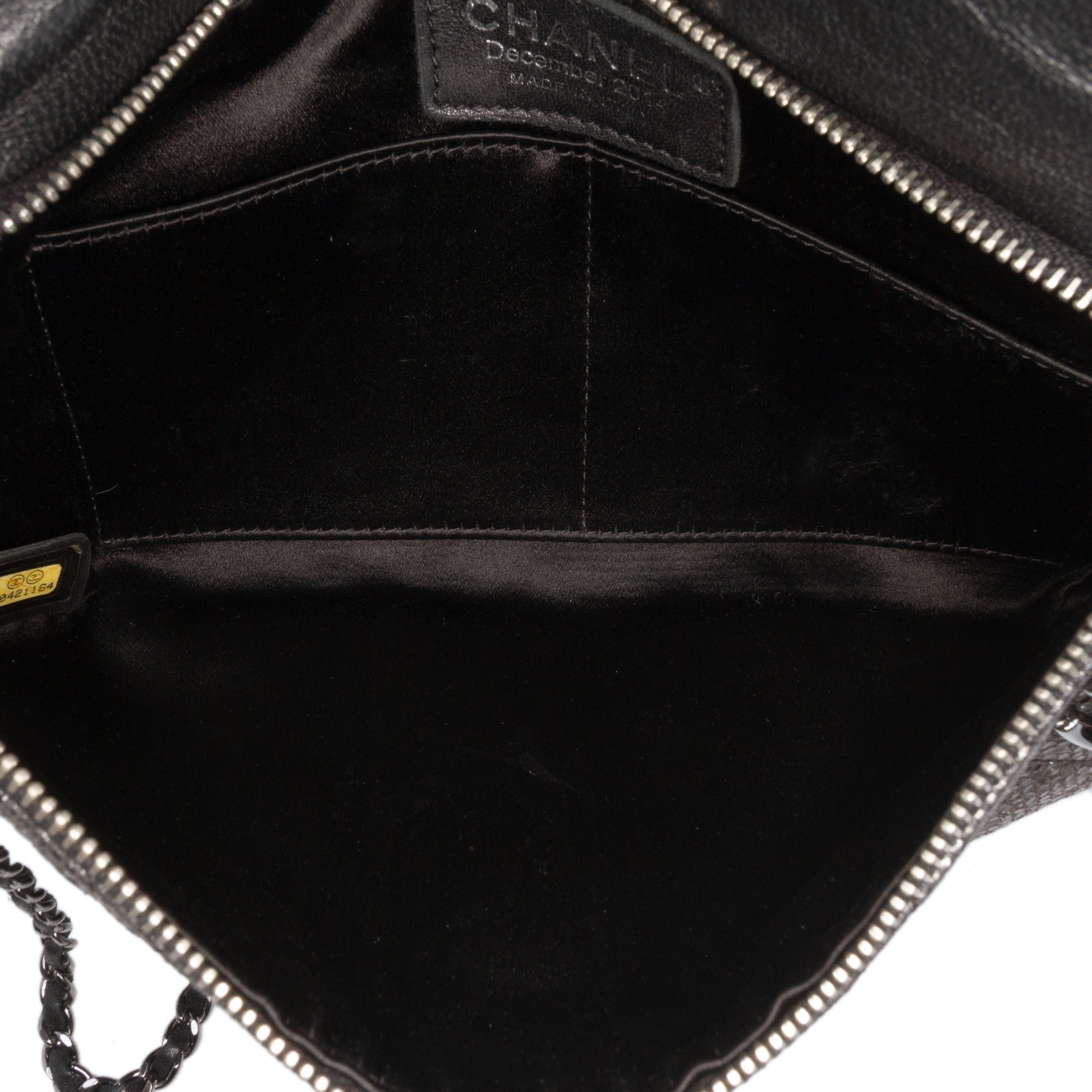 Quilted Laminated Fabric Chain Evening Crossbody