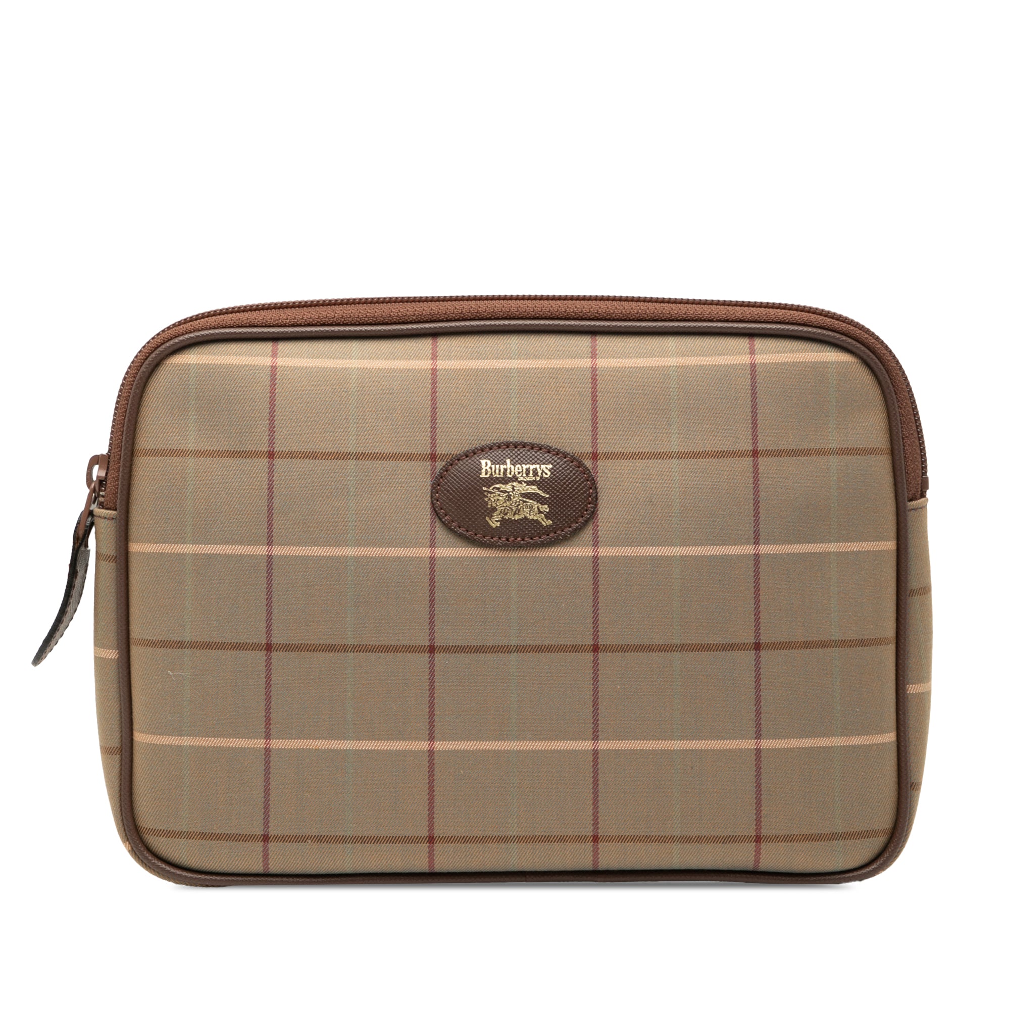 Vintage Check Canvas Clutch