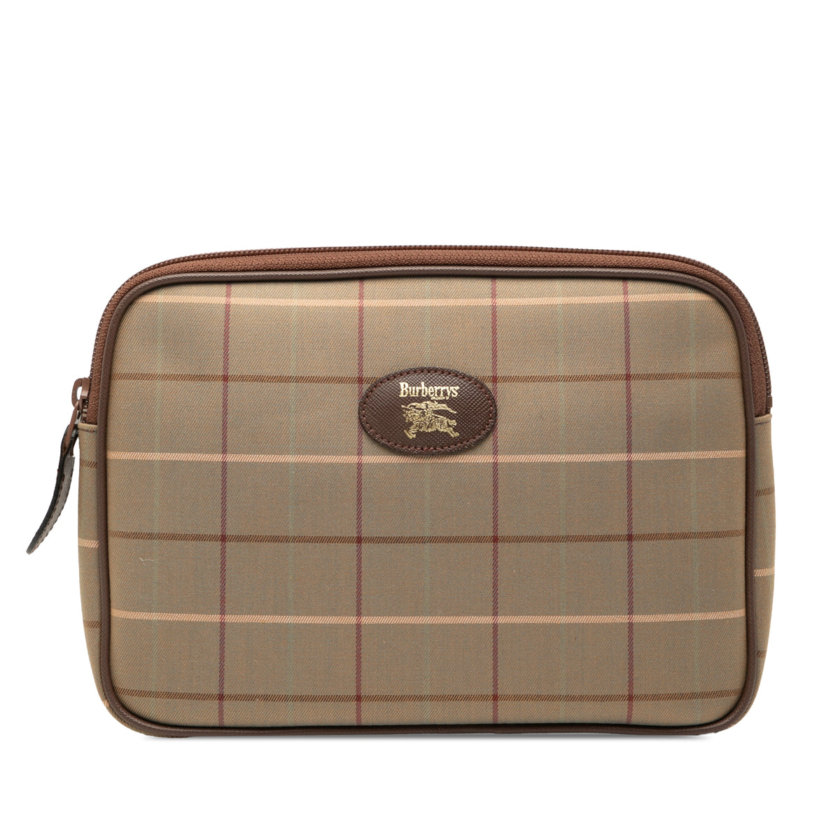 Vintage Check Canvas Clutch
