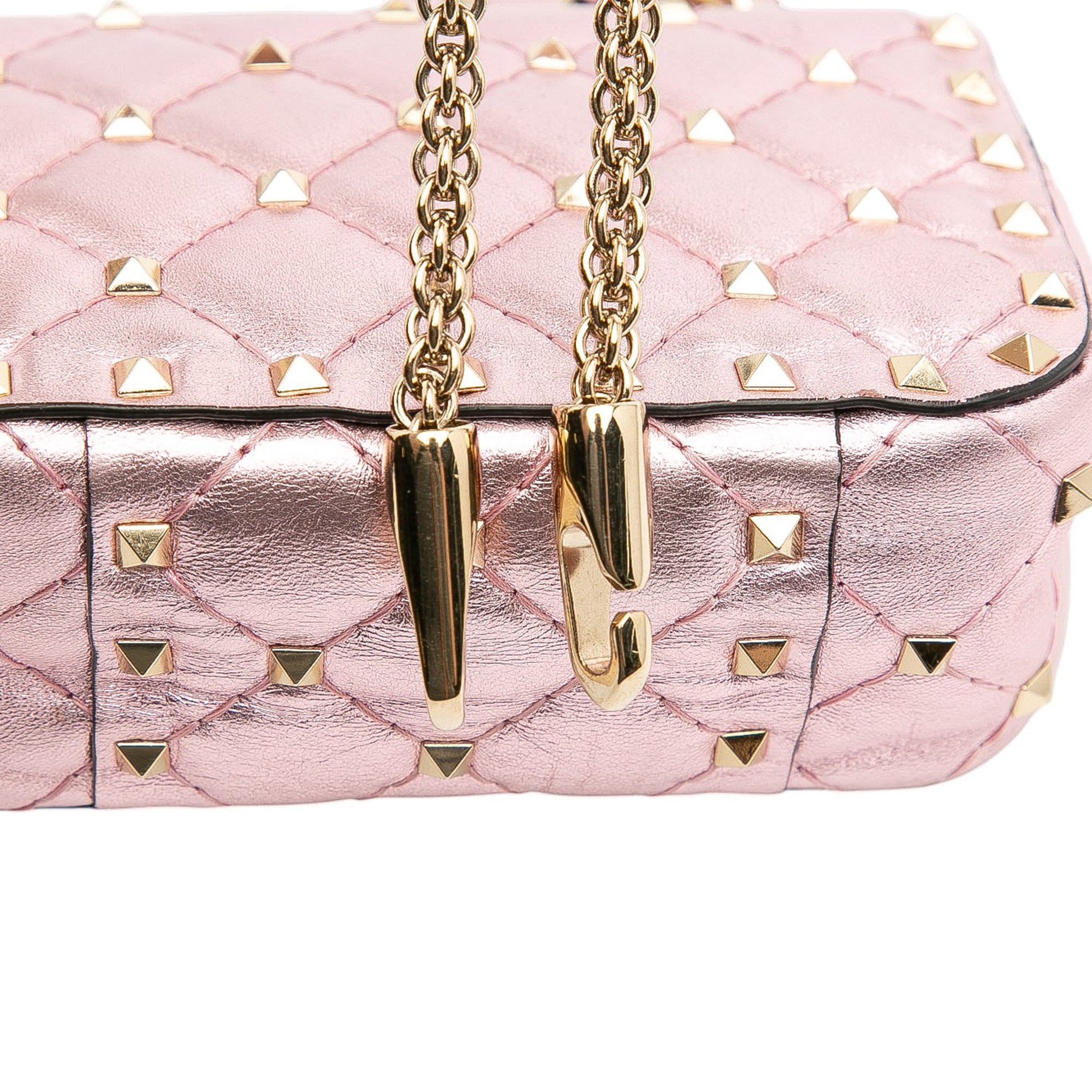 Micro Metallic Nappa Rockstud Spike Satchel