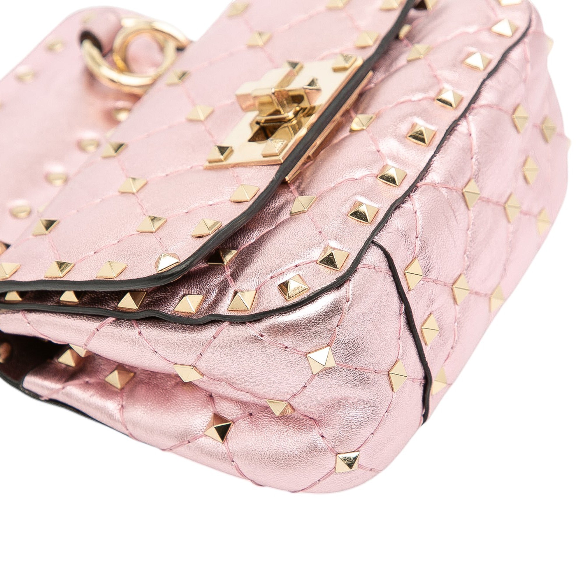 Micro Metallic Nappa Rockstud Spike Satchel