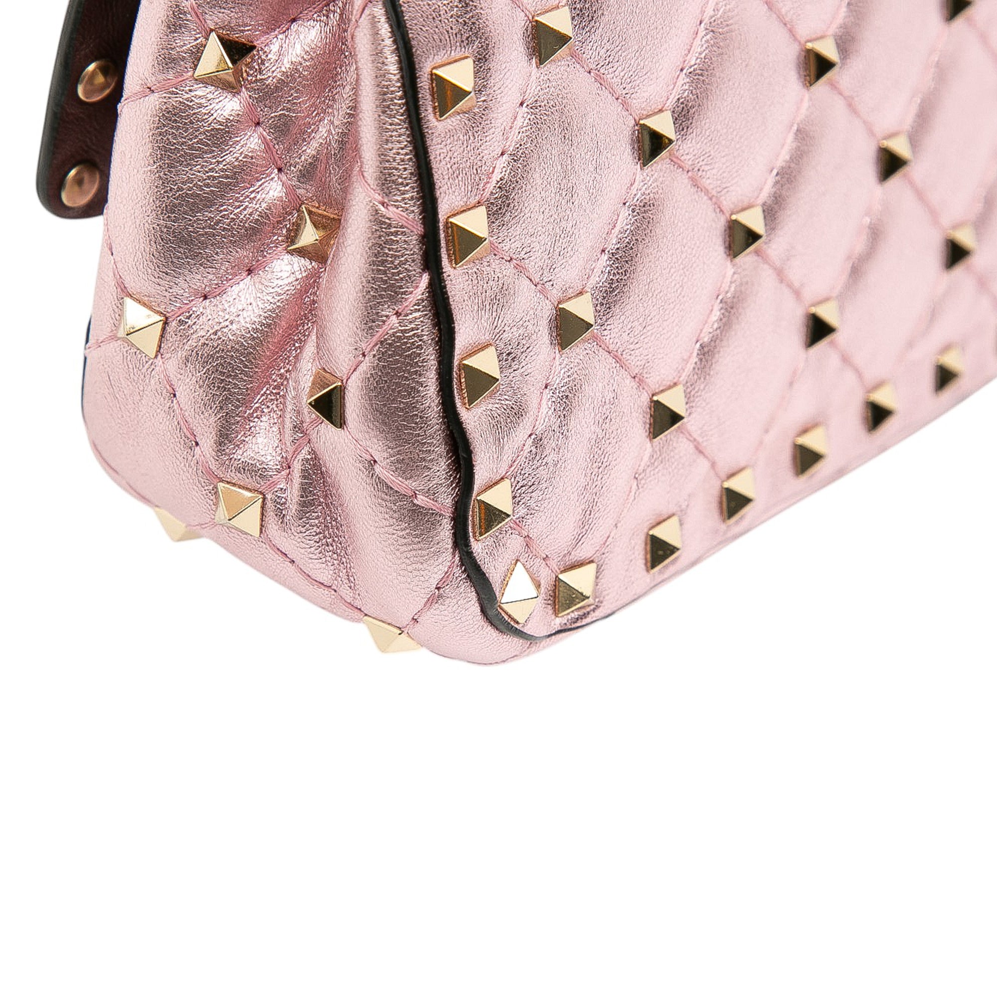 Micro Metallic Nappa Rockstud Spike Satchel