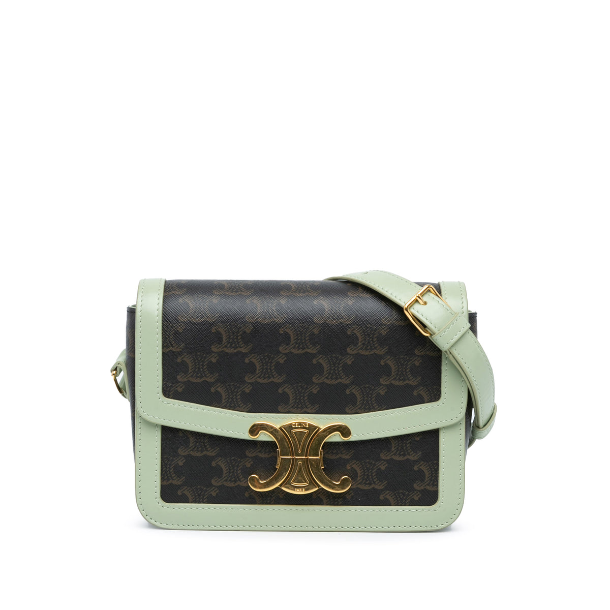 Teen Triomphe Coated Canvas and Calfskin Triomphe Crossbody