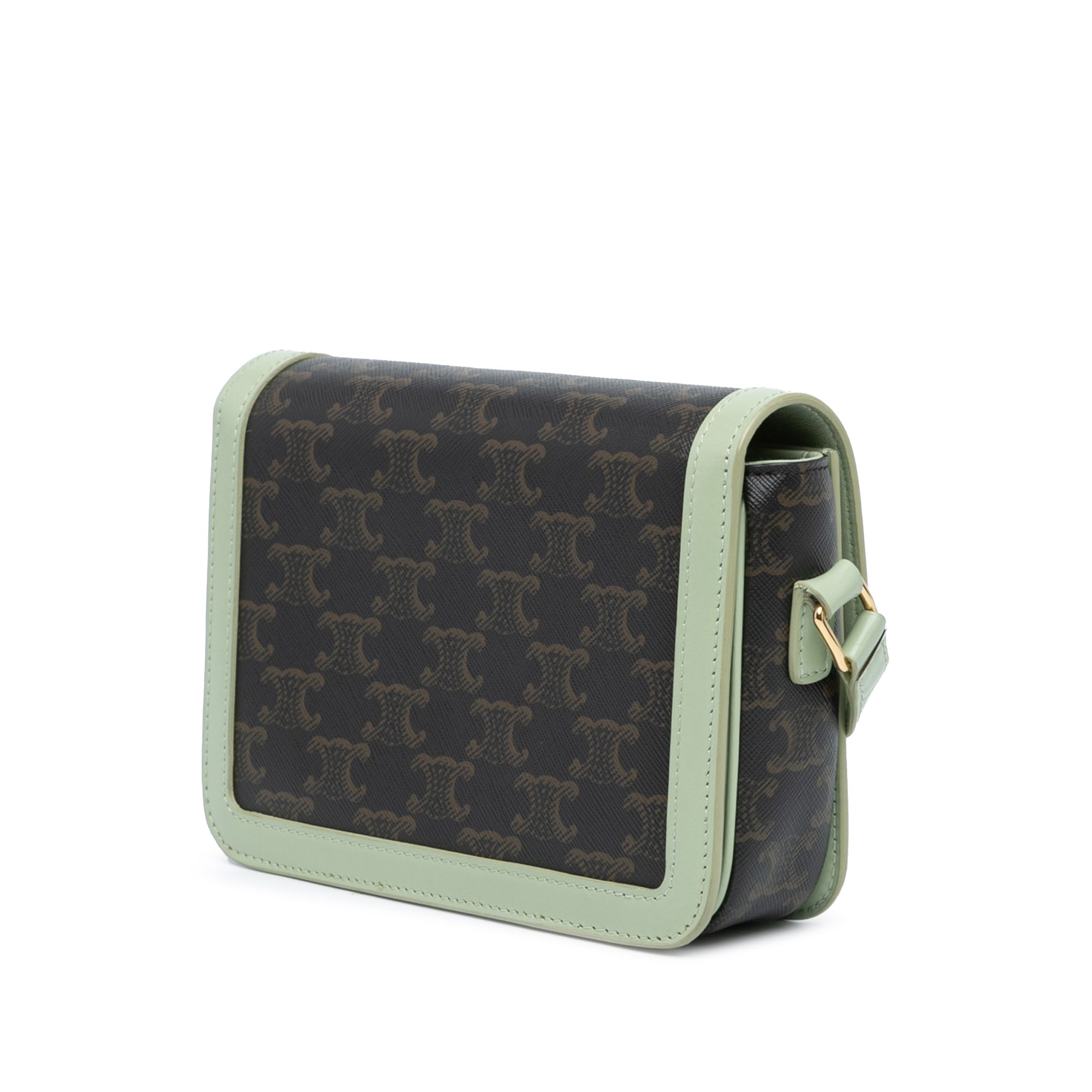 Teen Triomphe Coated Canvas and Calfskin Triomphe Crossbody