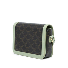 Teen Triomphe Coated Canvas and Calfskin Triomphe Crossbody