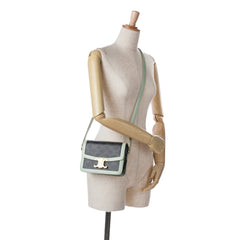 Teen Triomphe Coated Canvas and Calfskin Triomphe Crossbody