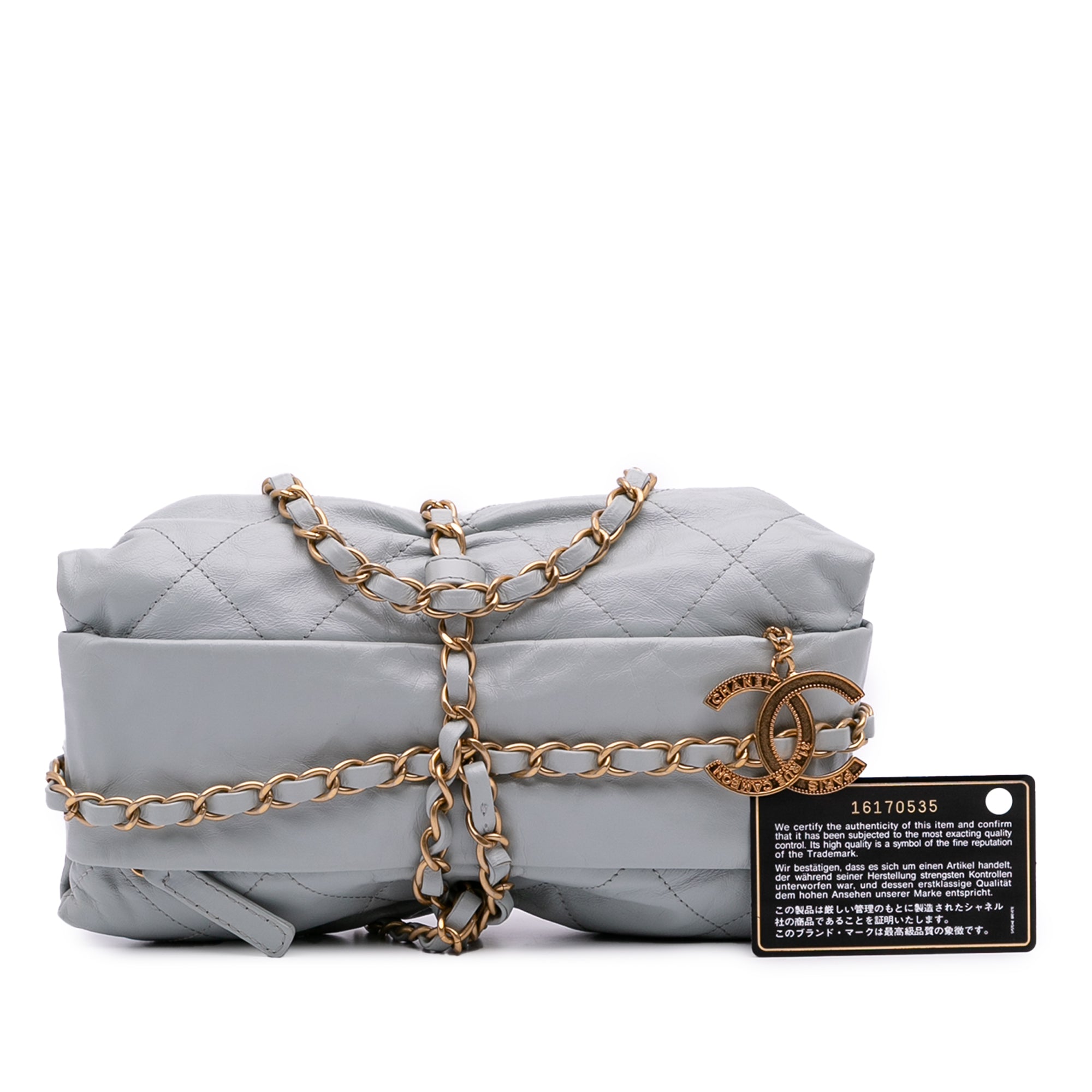 Quilted Calfskin Midnight Swim Baluchon Bag