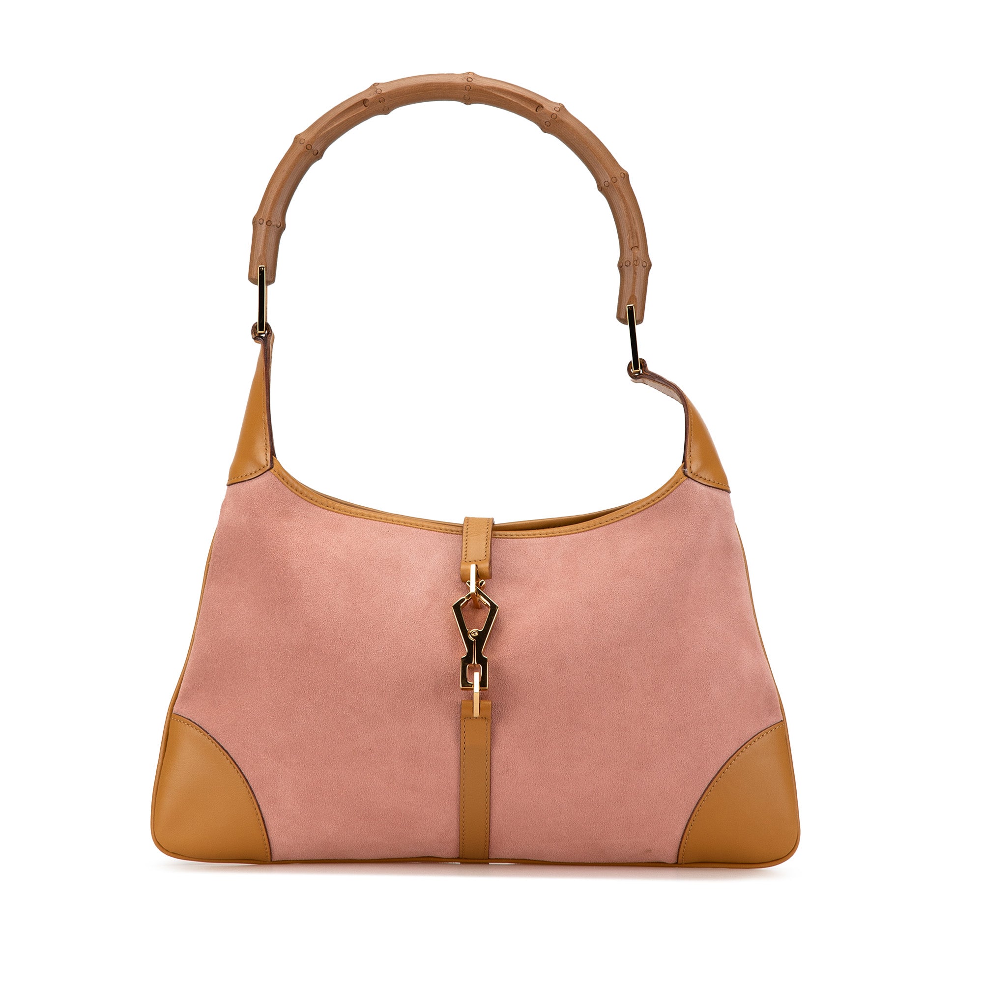 Suede Bamboo Jackie Shoulder Bag