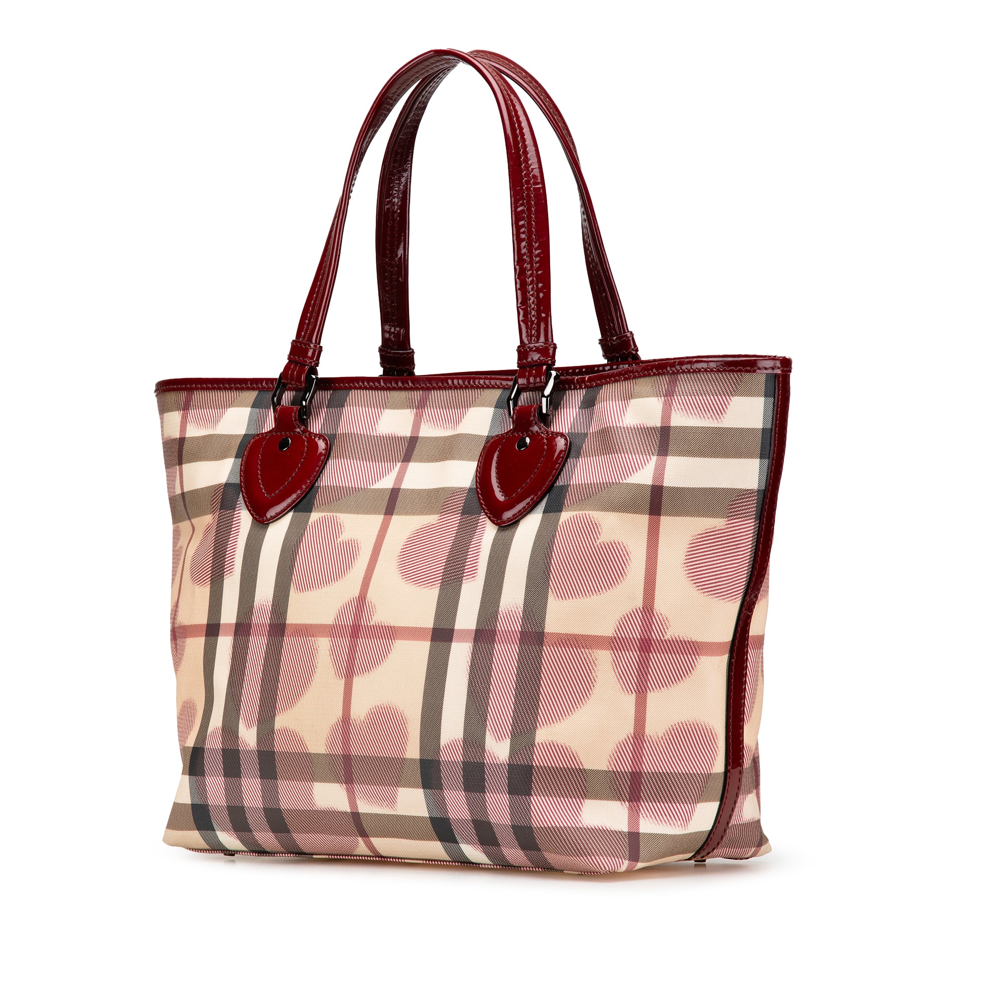 House Check Coated Canvas Hearts Gracie Tote