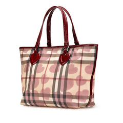 House Check Coated Canvas Hearts Gracie Tote