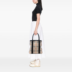Haymarket Check Coated Canvas Vertical Tote