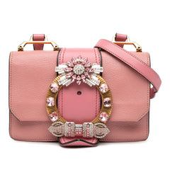 Goatskin Madras Soft Calf Crystal Embellished Crossbody