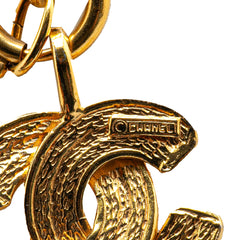 Gold Plated CC Quilted Pendant Necklace
