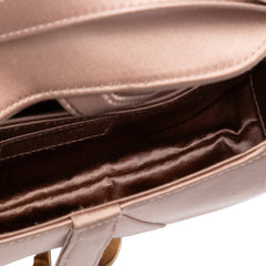 Mini Satin Crystal Embellished Saddle Bag