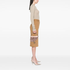 Mini Satin Crystal Embellished Saddle Bag