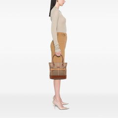 Vintage Check Canvas Bucket Bag