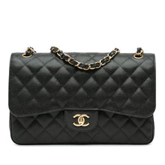 Jumbo Classic Caviar Double Flap