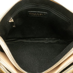 Quilted Patent Chain Double Zip Crossbody