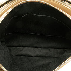 Quilted Patent Chain Double Zip Crossbody
