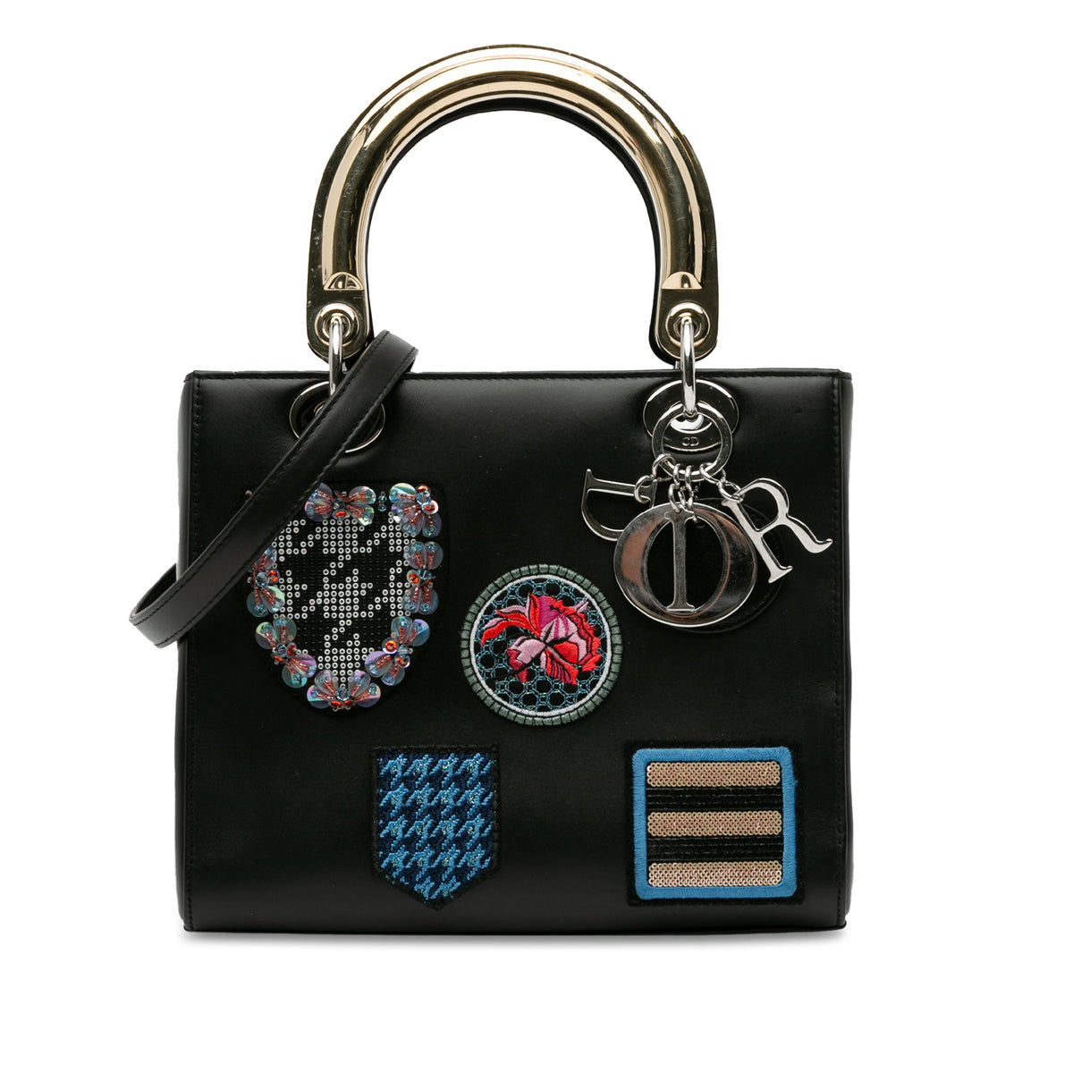 Medium Calfskin Patch Embellished Lady Dior