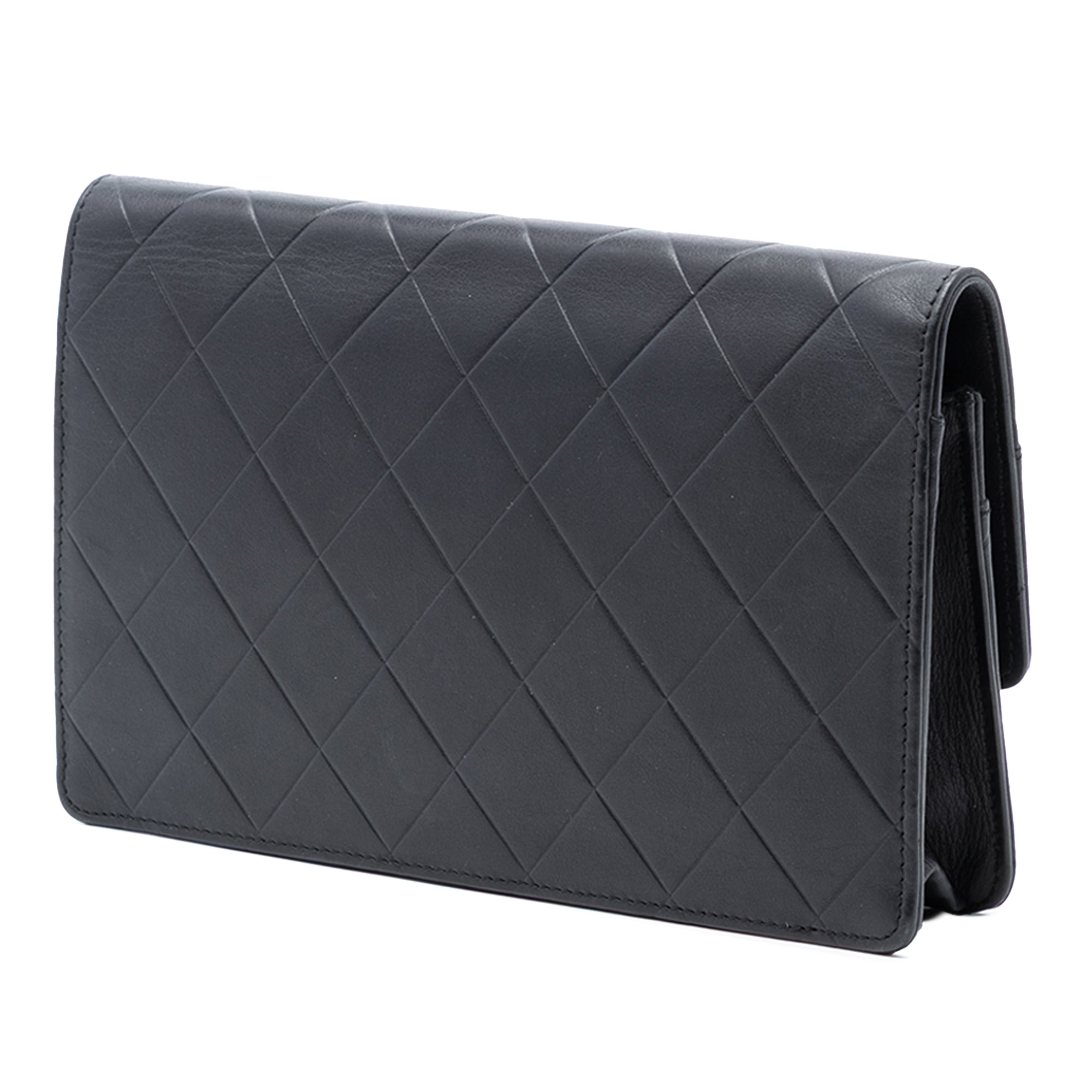 Quilted Lambskin Embossed LAX Wallet On Chain