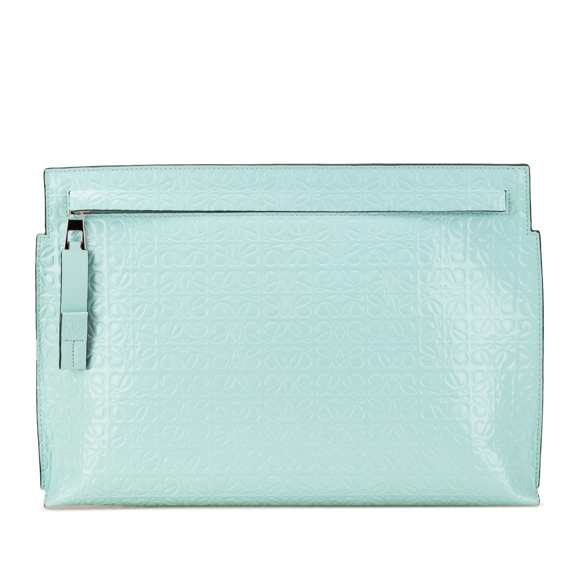 Embossed Anagram Repeat T Clutch