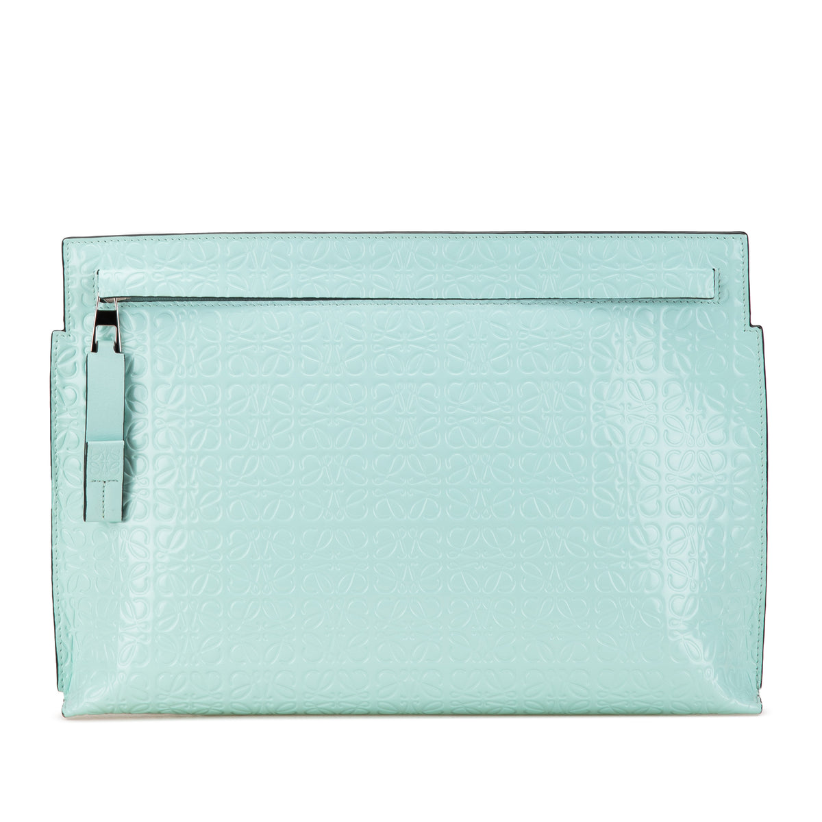 Embossed Anagram Repeat T Clutch