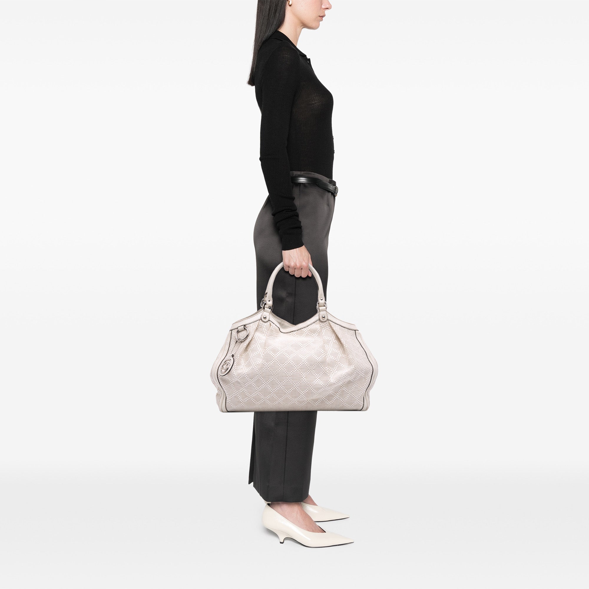 Large Diamante Raffia Sukey Tote