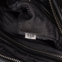 Soft Calf Trimmed Tessuto Zip Top Satchel