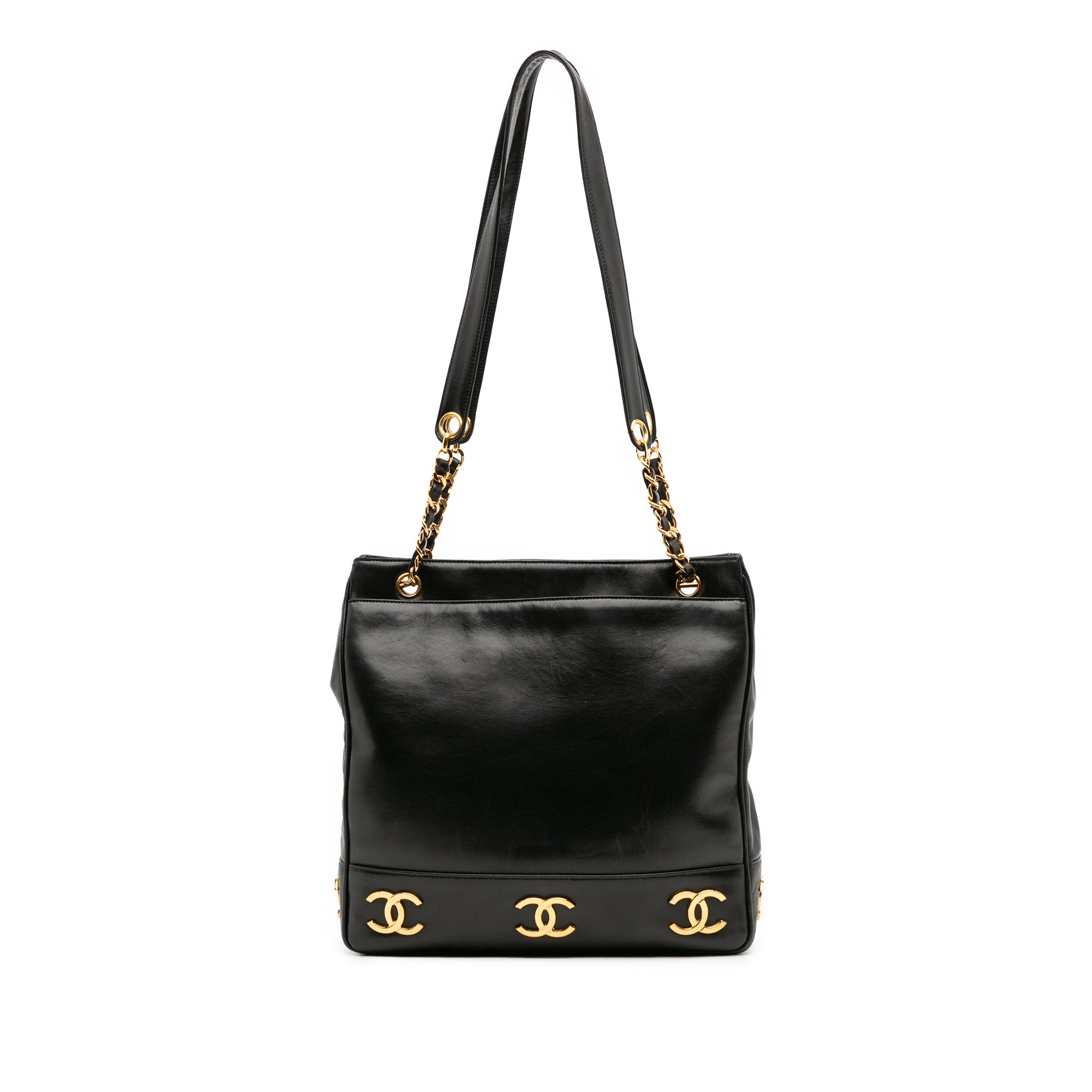 Triple CC Lambskin Tote