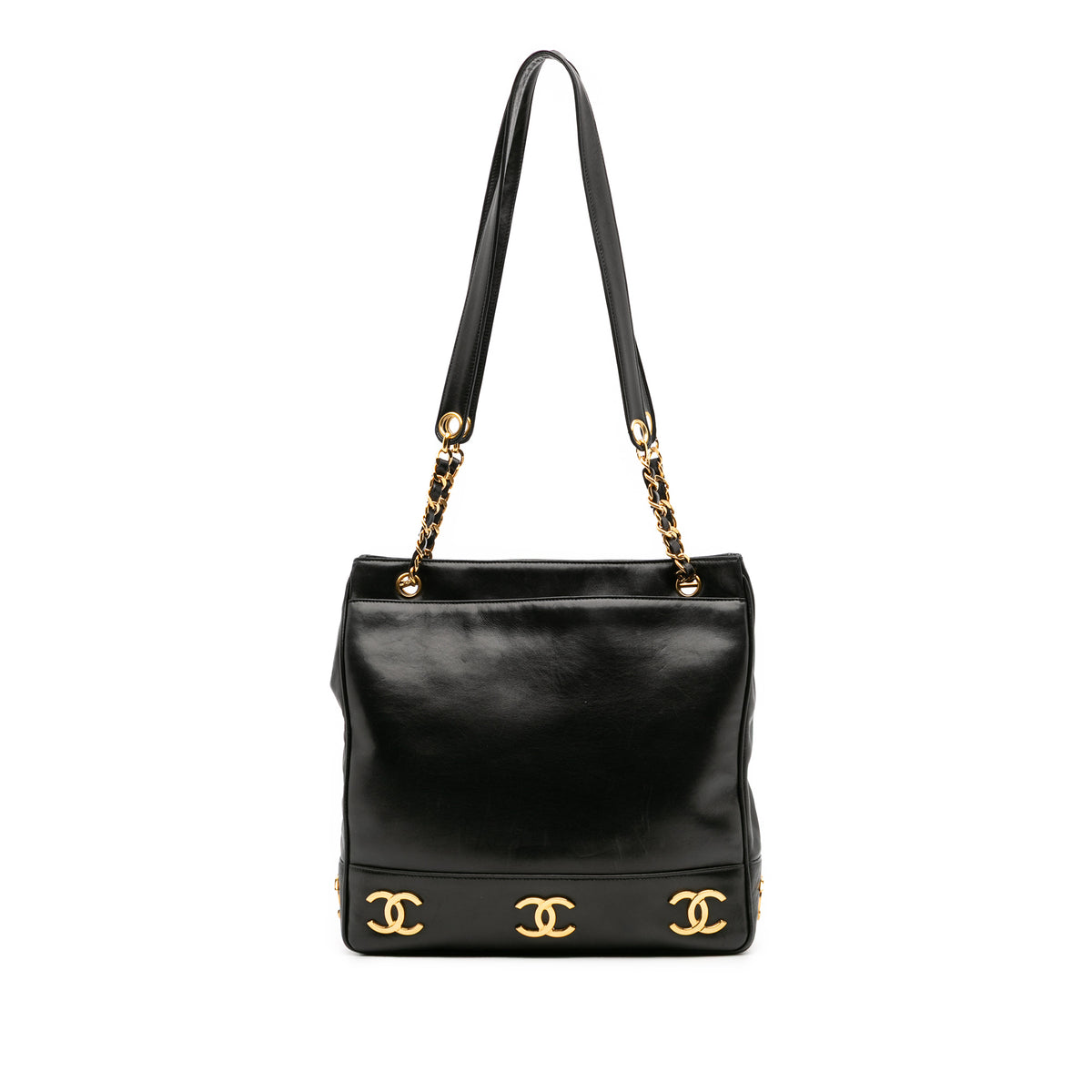 Triple CC Lambskin Tote