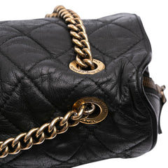 Large Quilted Iridescent Calfskin Shiva Flap