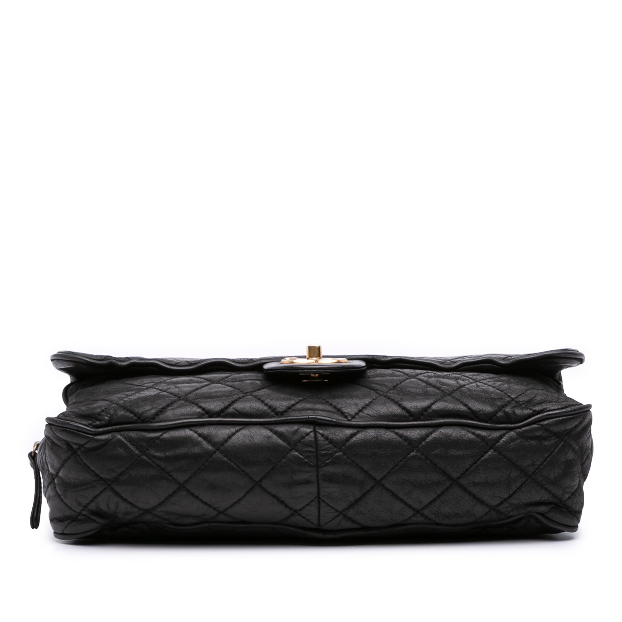 Large Quilted Iridescent Calfskin Shiva Flap