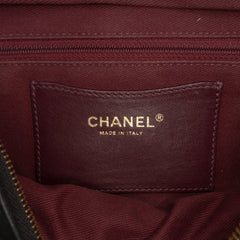 Large Quilted Iridescent Calfskin Shiva Flap