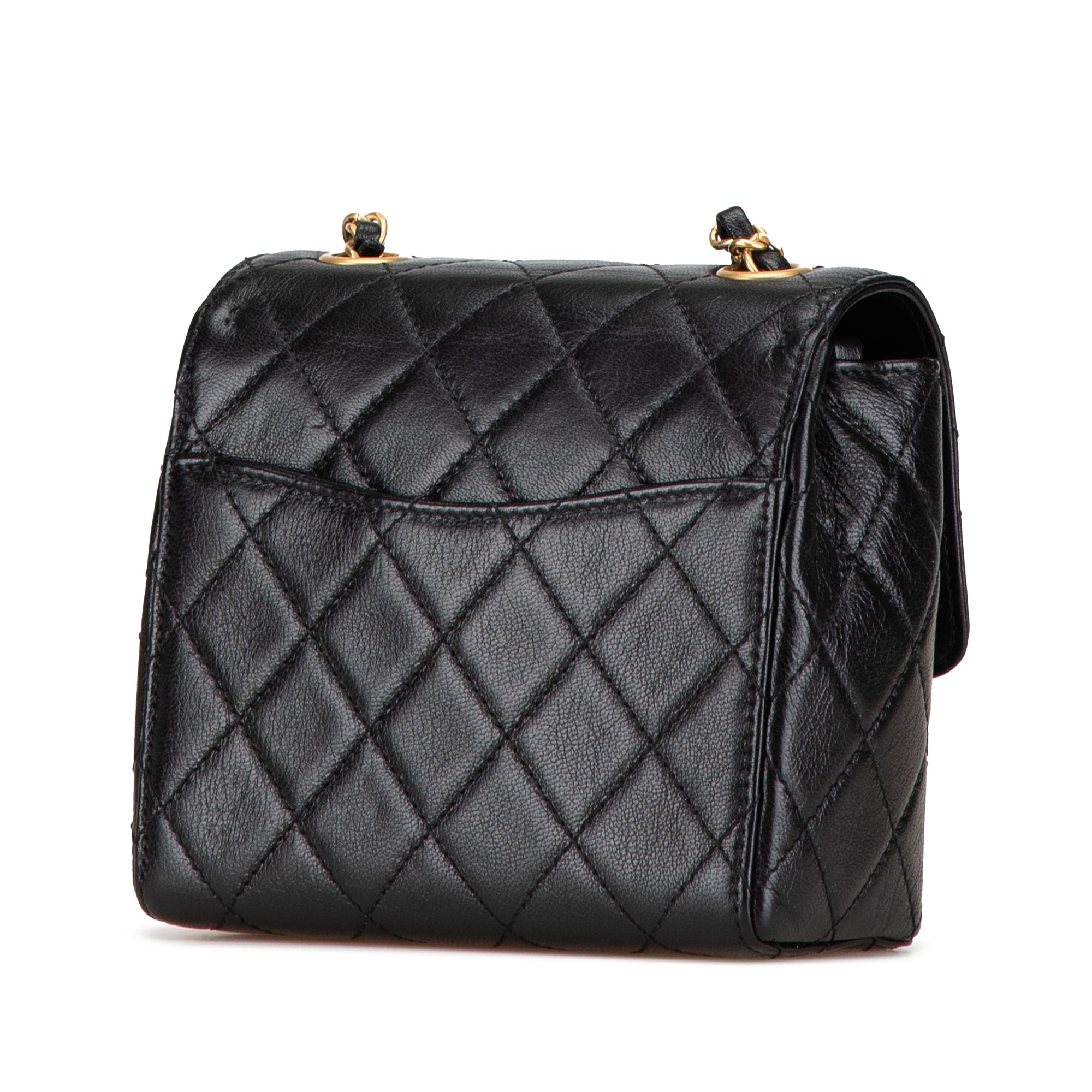 Mini Square Classic Goatskin Retro Flap