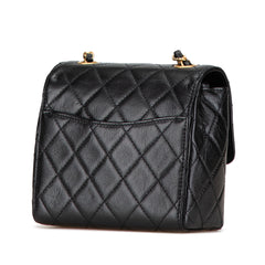 Mini Square Classic Goatskin Retro Flap