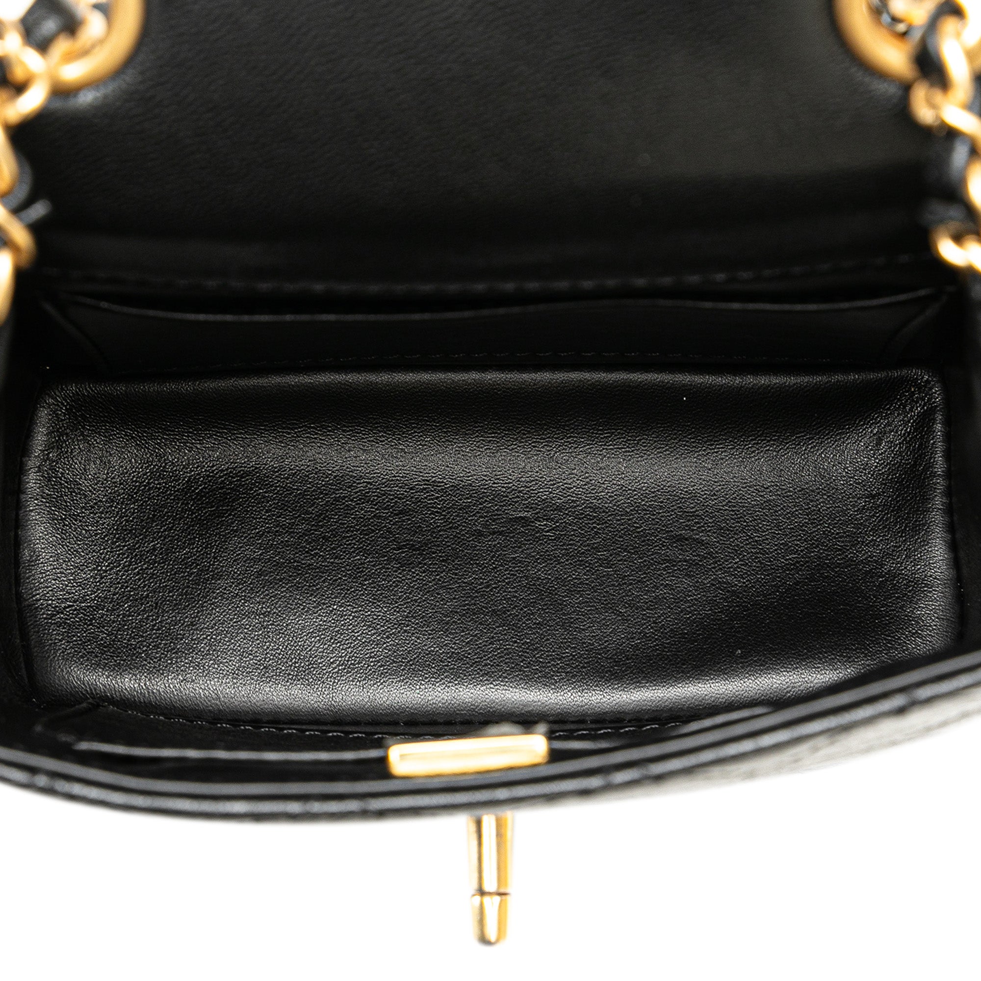 Mini Square Classic Goatskin Retro Flap