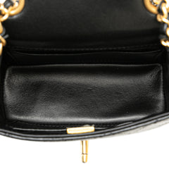 Mini Square Classic Goatskin Retro Flap