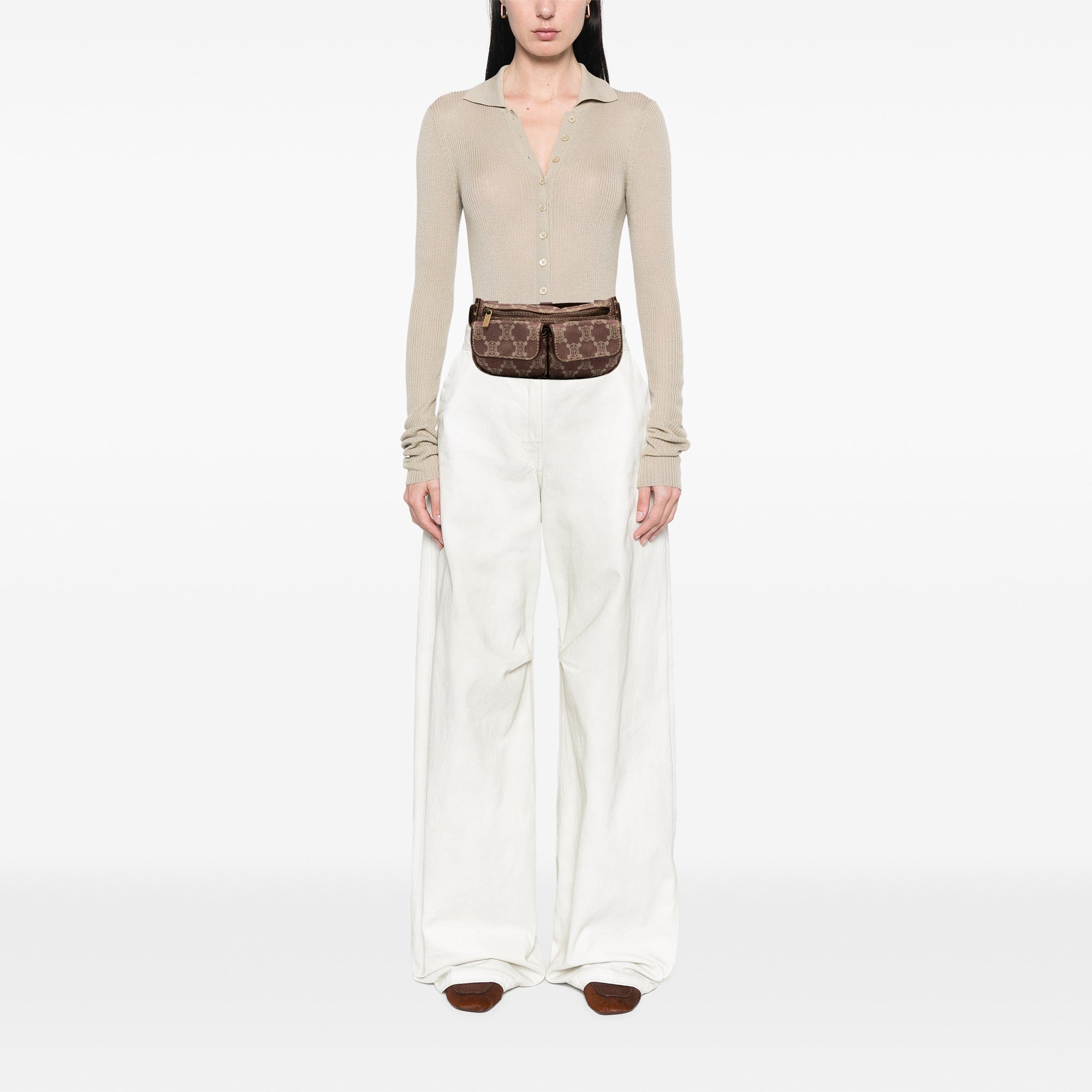 Macadam Denim Double Pocket Belt Bag