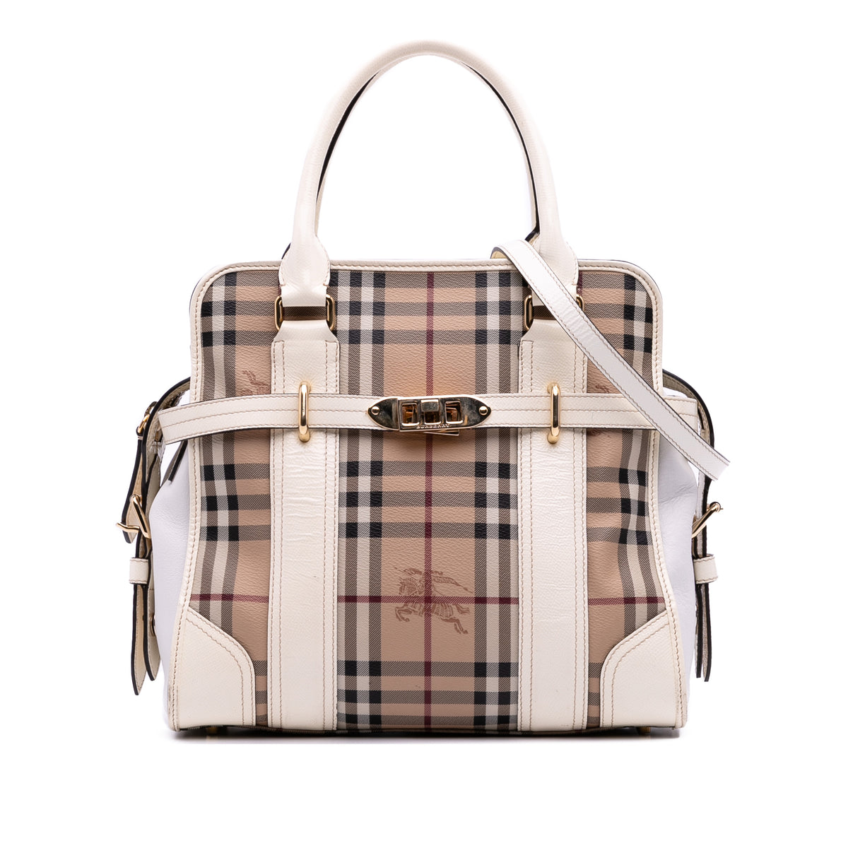 Haymarket Check Coated Canvas Minford Portrait Satchel