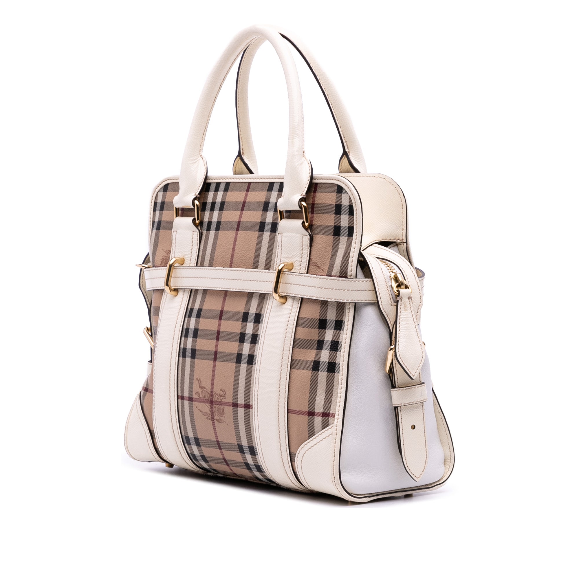 Haymarket Check Coated Canvas Minford Portrait Satchel