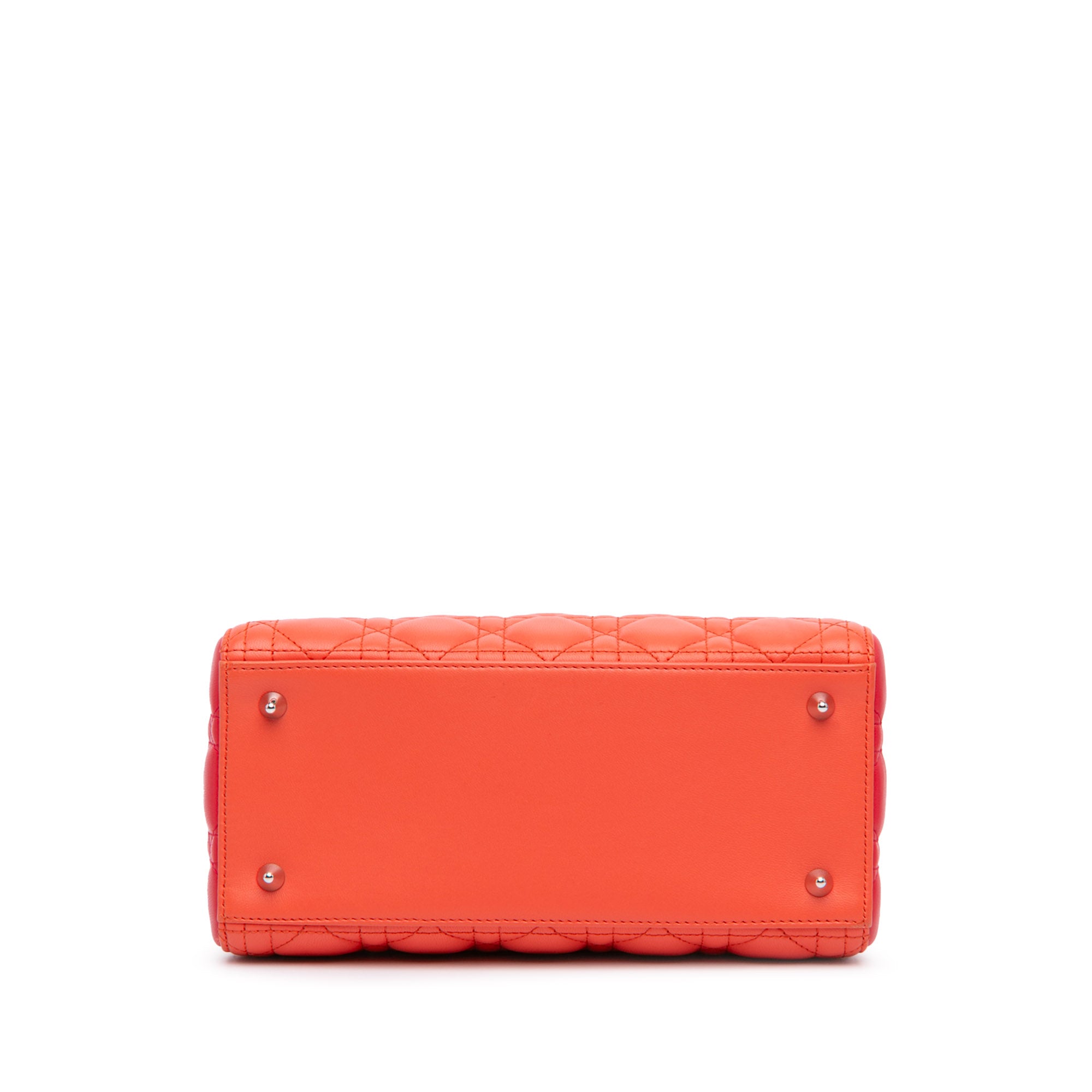 Medium Bicolor Lambskin Cannage Lady Dior