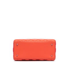 Medium Bicolor Lambskin Cannage Lady Dior