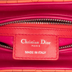 Medium Bicolor Lambskin Cannage Lady Dior