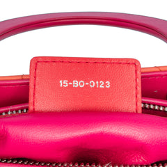 Medium Bicolor Lambskin Cannage Lady Dior