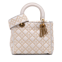 Medium Lambskin Cannage Studded Supple Lady Dior