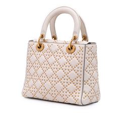 Medium Lambskin Cannage Studded Supple Lady Dior