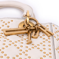 Medium Lambskin Cannage Studded Supple Lady Dior